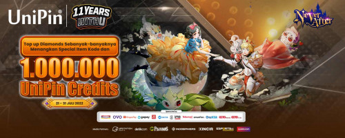 #11yearswithU – Top Up Diamonds Never After Sebanyak-banyaknya di UniPin dan Menangkan Item Kode & 1.000.000 UniPin Credits!